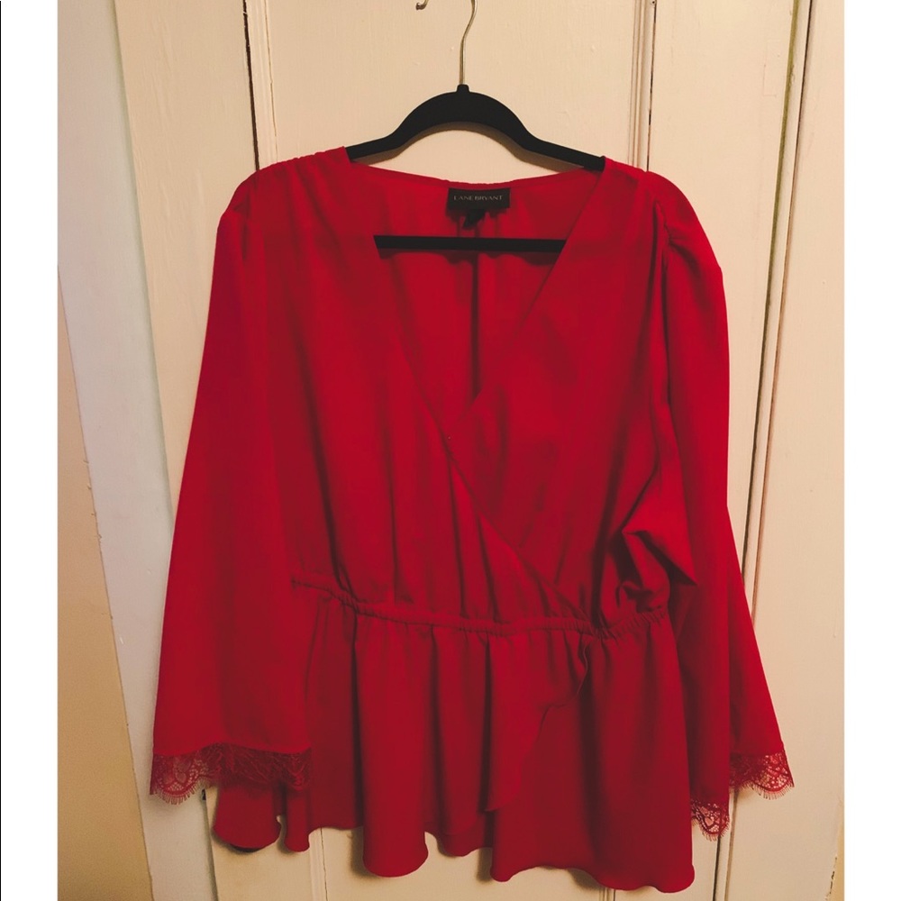 Lane Bryant Red Blouse